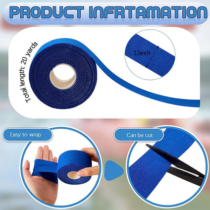 2 Rolls Rowing Tape for Men Women Athletic Sports Tape Wrist Tape for Blisters Cuts Preventing Strength Grip Indoor Machine or Outdoor Sculling Crew Athlete Trainers Gymnastics Boxing, Blue