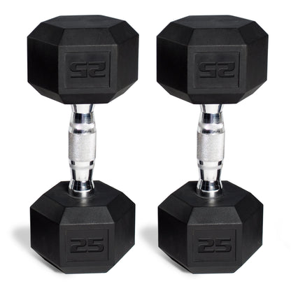 550Lb Rubber Hex Dumbbell Set